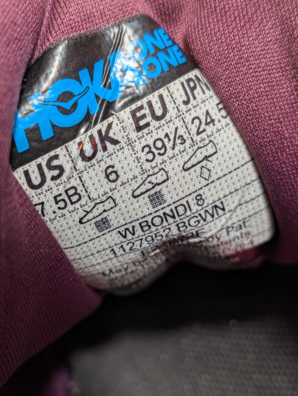 Hoka Bondi 8 Purple Athletic Shoes Women's Size 7.5 - Picture 13 of 15